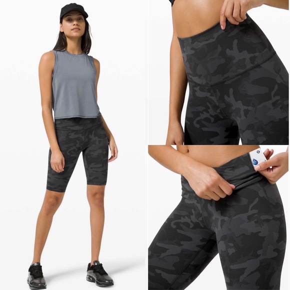 Lululemon Align Super High Rise Shorts 10" Incognito Camo Multi Grey - Picture 3 of 10